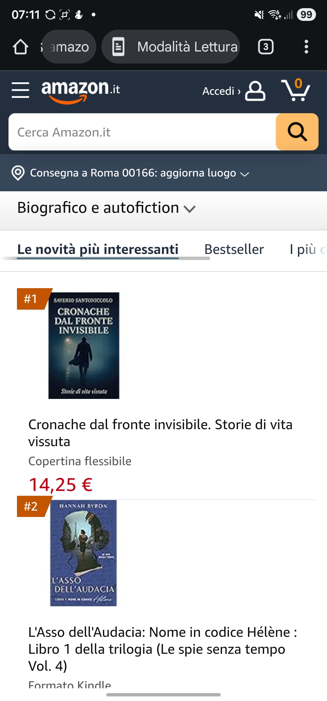 Classifica Amazon - Novità letterarie più interessanti